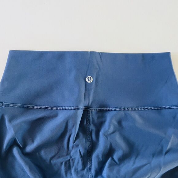 LULULEMON ATHLETICA Brilliant Blue Wunder Under HR 1/2 Tight Leggings - US 8 - Picture 4 of 7